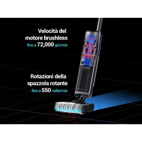 EZVIZ RH2 SCOPA ELETTRICA ASPIRA E LAVA RICARICABILE CON SERBATOIO SEPARATO