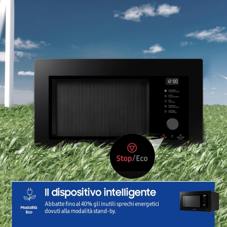 SAMSUNG MC32DG7646KKE FORNO A MICROONDE COMBINATO BESPOKE 32LT VAPORE WIFI NERO