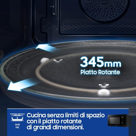 SAMSUNG MC32DG7646KKE FORNO A MICROONDE COMBINATO BESPOKE 32LT VAPORE WIFI NERO