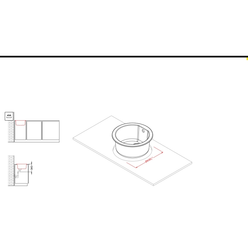 ELLECI LGFROU51 LAVELLO 1 VASCA ROTONDO AVENA