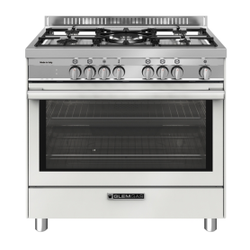 GLEM GAS ST965MWH CUCINA 90X60CM 5 BRUCIATORI A GAS FORNO...