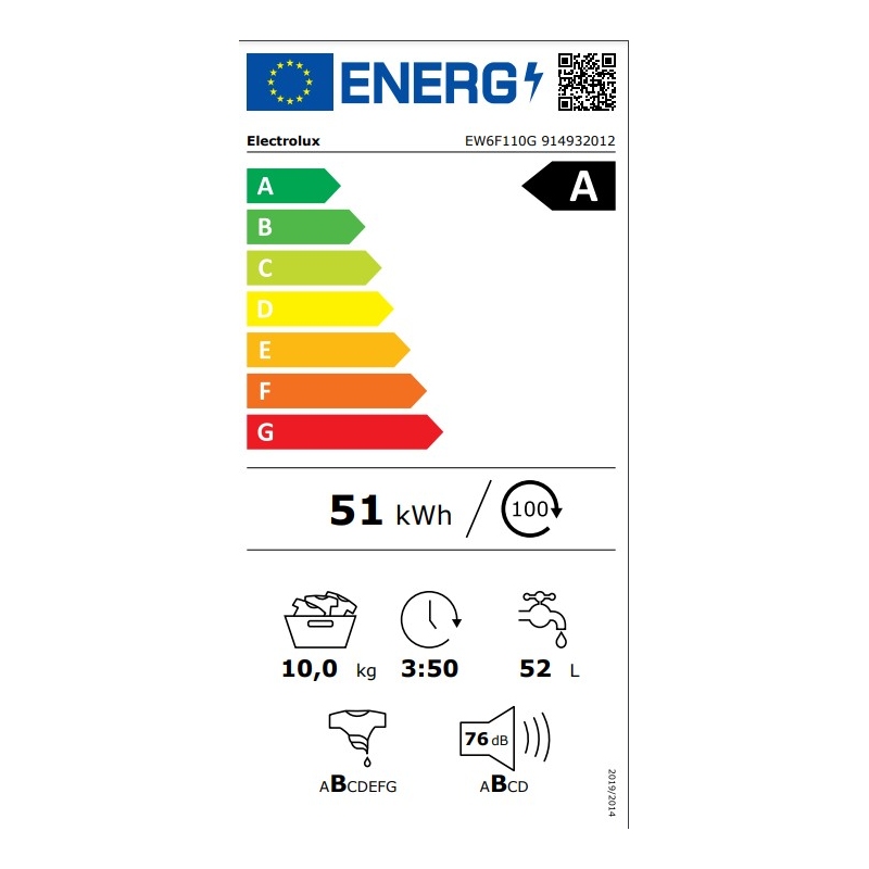 ELECTROLUX EW6F110G LAVATRICE 10KG 1400 GIRI...