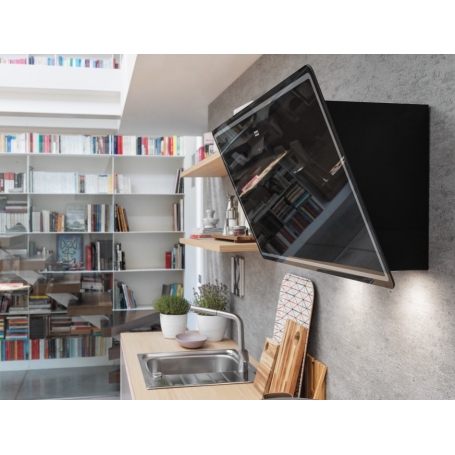 FRANKE SMART VERTICAL FPJ 915 VBK CAPPA A PARETE 90CM IN CRISTALLO NERO - 330.0573.295