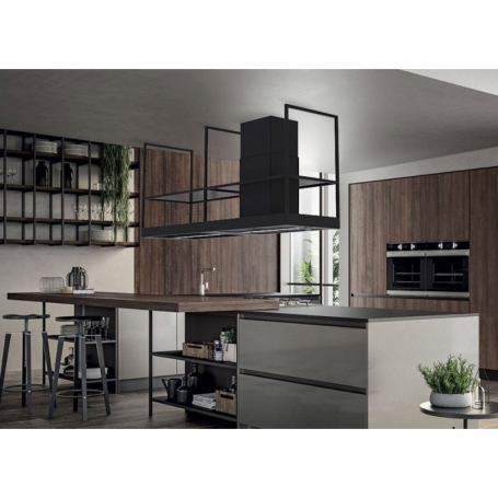 FABER T-SHELF EV8 BK MATT A180/2 CAPPA A ISOLA STILE INDUSTRIALE - 325.0606.131