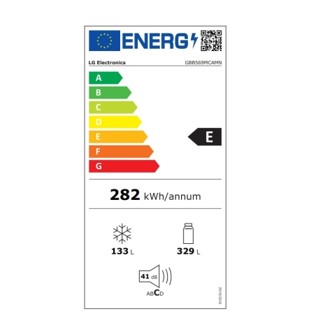 LG GBB569MCAMN FRIGORIFERO COMBINATO 462 LT NO FROST MULTIFLOW INVERTER WIFI CLASSE E NERO
