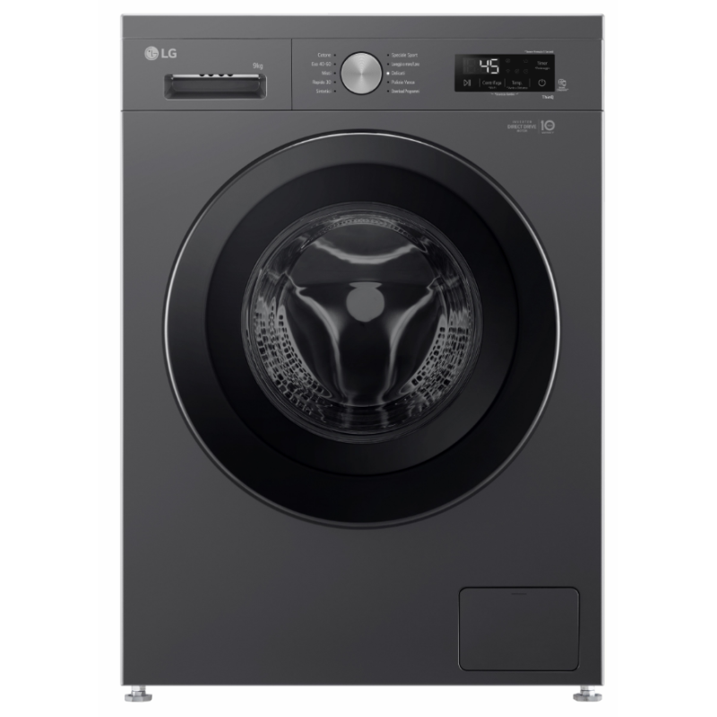LG F4NX1009NMB LAVATRICE 9KG 1400 GIRI VAPORE AI DD 6 MOTION CLASSE A COLORE NERO