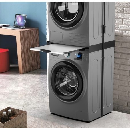 MELICONI TORRE DARK KIT DI SOVRAPPOSIZIONE UNIVERSALE PER LAVATRICE E ASCIUGATRICE COLORE NERO - 656128