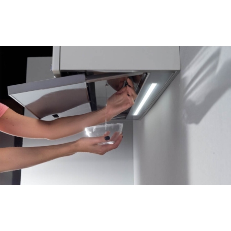 GALVAMET SLIVER 90 CAPPA AD INCASSO ANTI CONDENSA 90CM INOX - 0ISLV090A865