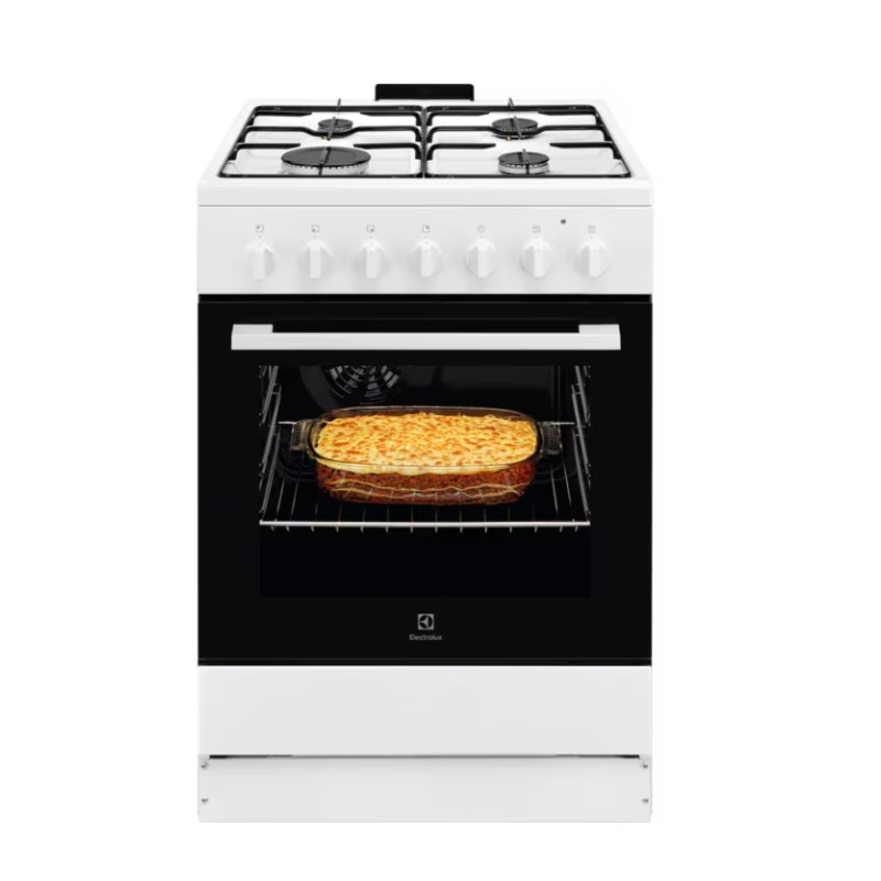 ELECTROLUX LKK620010W CUCINA 60X60 4 FUOCHI A GAS CON FORNO ELETTRICO CLASSE A BIANCA