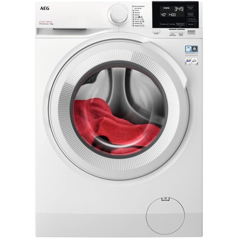 AEG LR7G84GW LAVATRICE SERIE 7000 8KG 1400 GIRI VAPORE CLASSE A