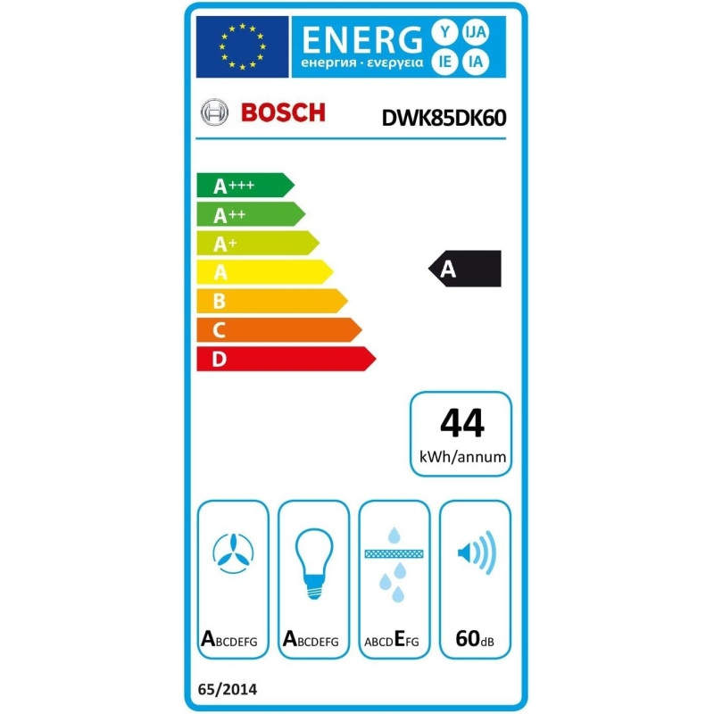BOSCH DWK85DK60 CAPPA A PARETE ASPIRANTE 79CM...