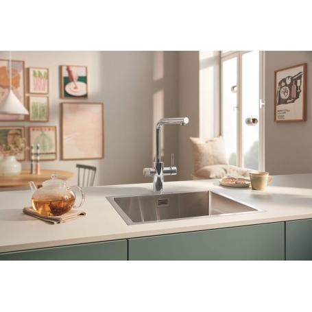 GROHE BLUE PURE MINTA MISCELATORE CON DOCCETTA ESTRAIBILE E SISTEMA DI FILTRAGGIO ACQUA INOX - 1000141