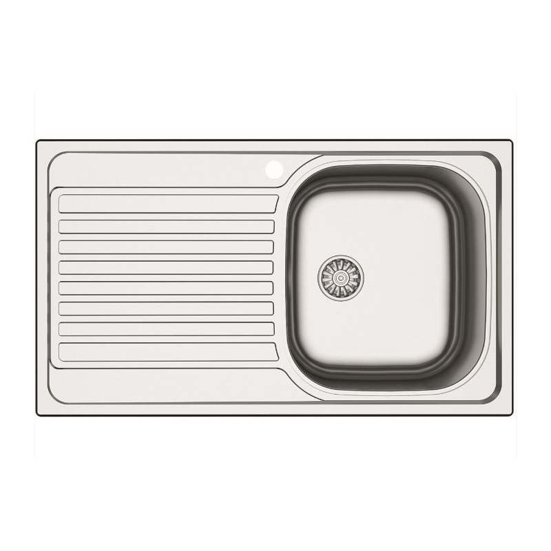APELL OHN861ILPC OCEANO LAVELLO 1 VASCA CON GOCCIOLATOIO A SINISTRA 86x50CM INOX SPAZZOLATO
