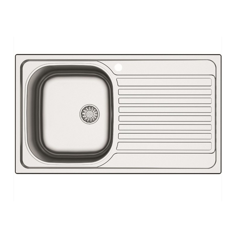 APPEL OHN861IRPC OCEANO LAVELLO 1 VASCA CON GOCCIOLATOIO A DESTRA 86x50CM INOX SPAZZOLATO