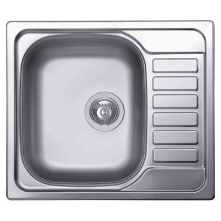 ELLECI SKY 125 LIX125SACSX LAVELLO 1 VASCA CON GOCCIOLATOIO A DESTRA 58x50 CM - INOX