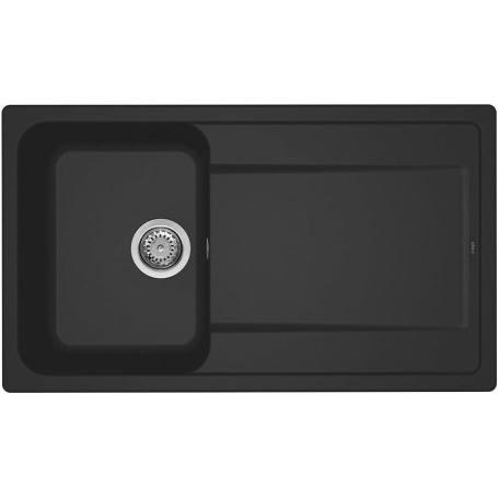 ELLECI LG240040 LAVELLO 86X50CM 1 VASCA CON GOCCIOLATOIO REVERSIBILE IN GRANITEK NERO