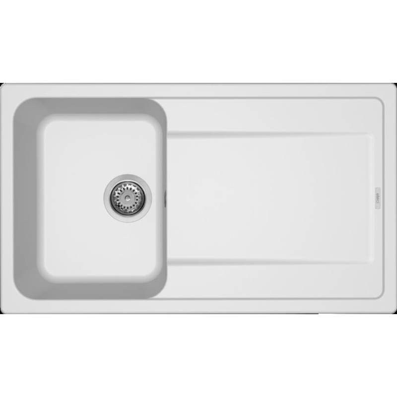 ELLECI LG240068 LAVELLO 86X50CM 1 VASCA CON GOCCIOLATOIO REVERSIBILE IN GRANITEK BIANCO