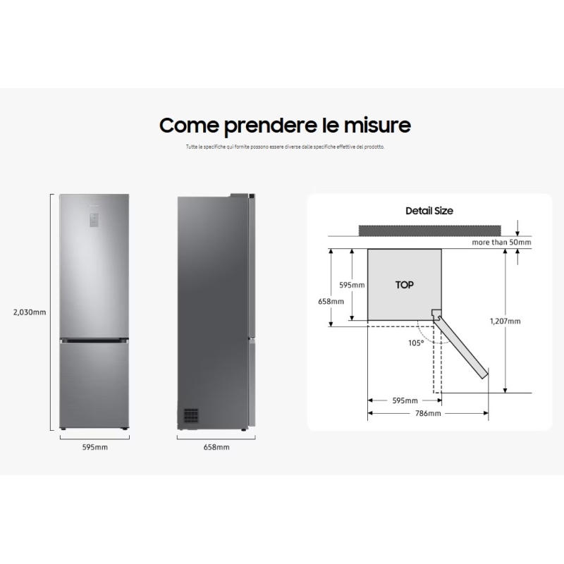 SAMSUNG RB38C600CS9EF FRIGORIFERO COMBINATO...