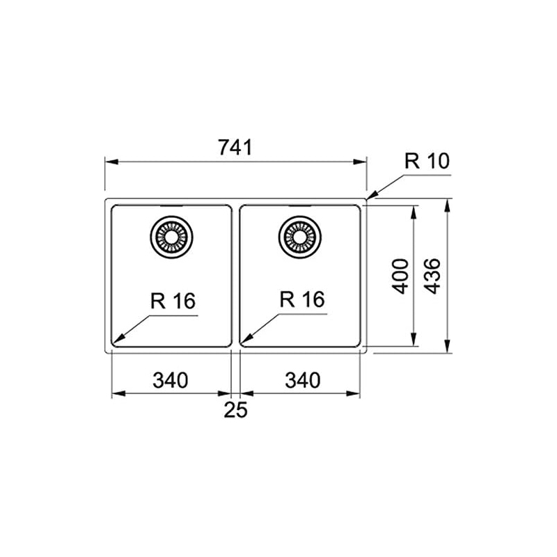 FRANKE 127.0525.281 LAVELLO 2 VASCHE SERIE...
