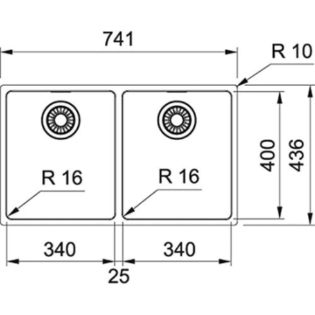 FRANKE 127.0525.281 LAVELLO 2 VASCHE SERIE MARIS COLORE INOX