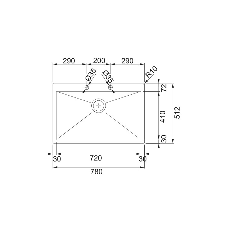 FRANKE 127.0198.197 LAVELLO MONOVASCA INOX...