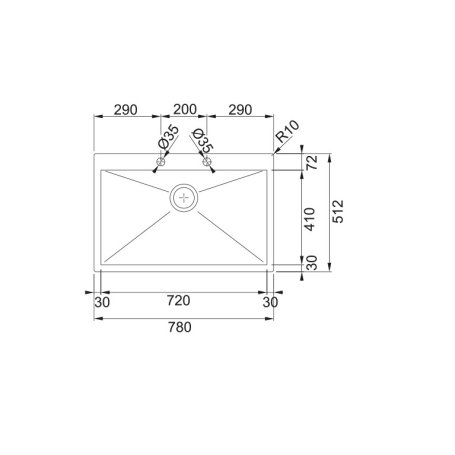 FRANKE 127.0198.197 LAVELLO MONOVASCA INOX SATINATO