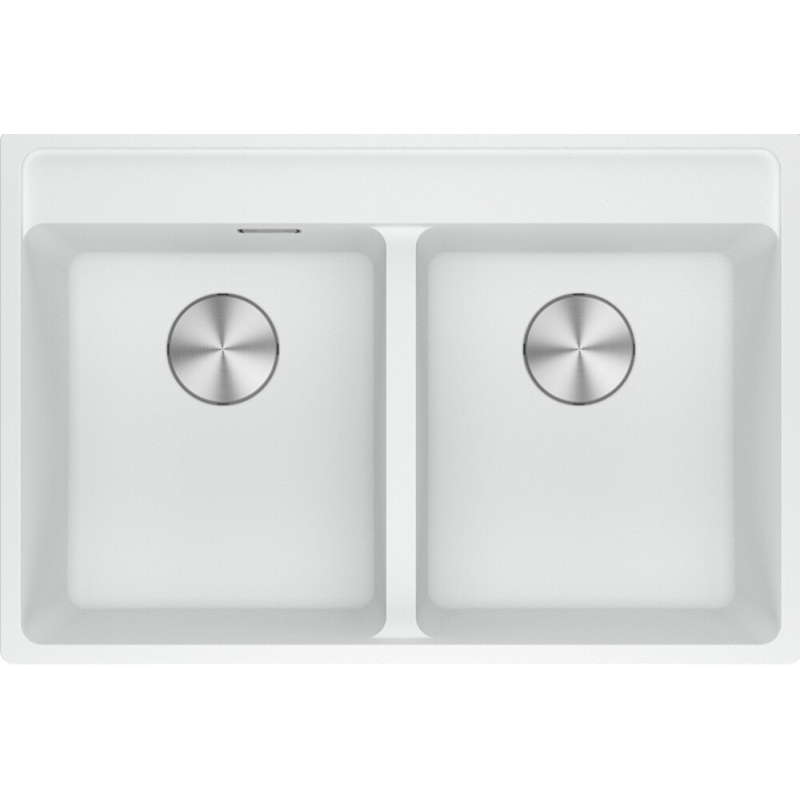 FRANKE 114.0661.678 LAVELLO 2 VASCHE 76x51 IN FRAGRANITE BIANCO