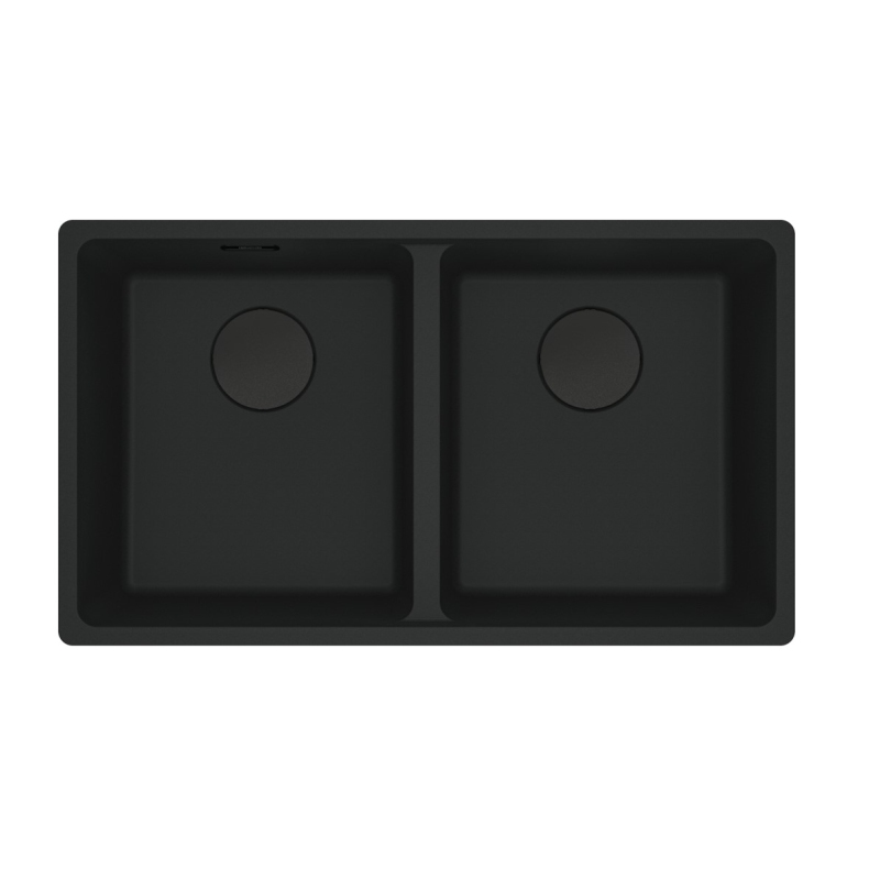 FRANKE 114.0661.682 LAVELLO 2 VASCHE 76x44 IN FRAGRANITE NERO MATT