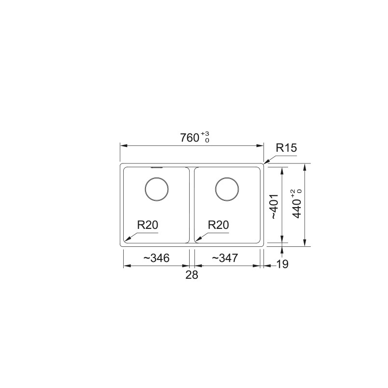 FRANKE 114.0661.682 LAVELLO 2 VASCHE 76x44 IN...
