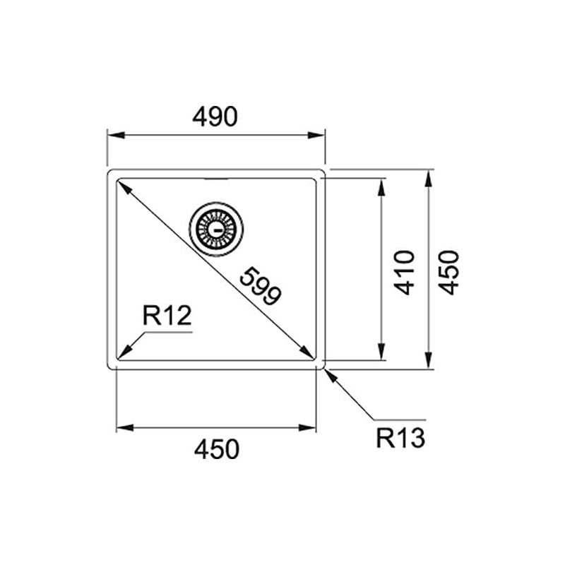 FRANKE 127.0369.250 LAVELLO MONOVASCA INOX...