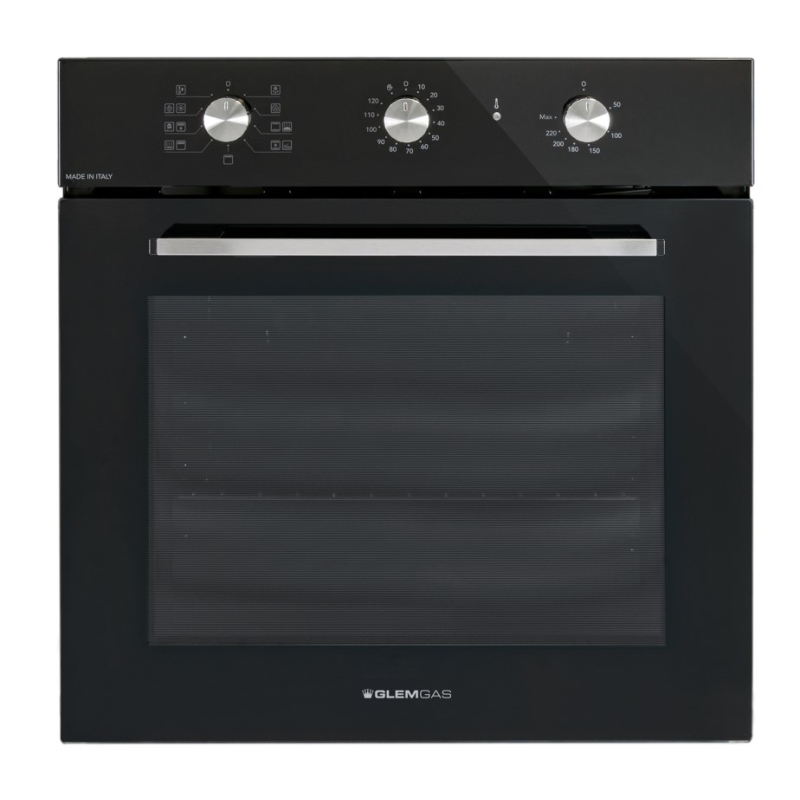 GLEM GAS GFX92BK-S6 FORNO DA INCASSO ELETTRICO TERMOVENTILATO 64LT CLASSE A NERO
