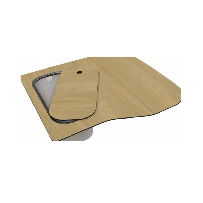 ELLECI ATH130OL TAGLIERE ELEMENT FOX 360 CON VASCHETTA COLORE QUERCIA