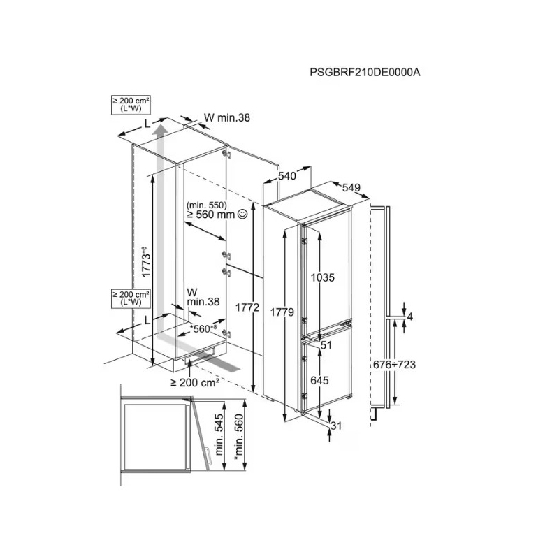ELECTROLUX LNS5LE18S FRIGORIFERO COMBINATO DA...