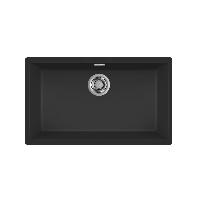 ELLECI ZEN 130 LKZ13086BKM LAVELLO MONOVASCA 76x46 CM IN KERATEK NERO