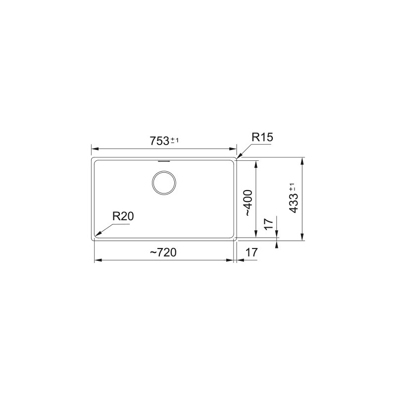 FRANKE 125.0686.637 LAVELLO MONOVASCA 75x43CM...