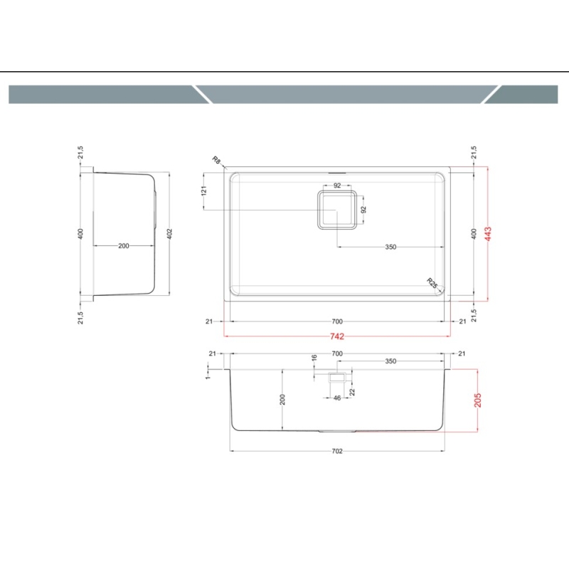 ELLECI W-SQUARE 700 LIW700SACMU LAVELLO...