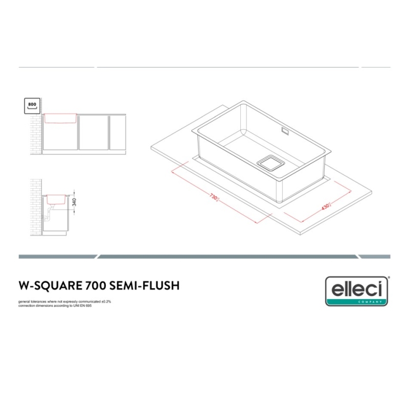ELLECI W-SQUARE 700 LIW700SACMU LAVELLO...