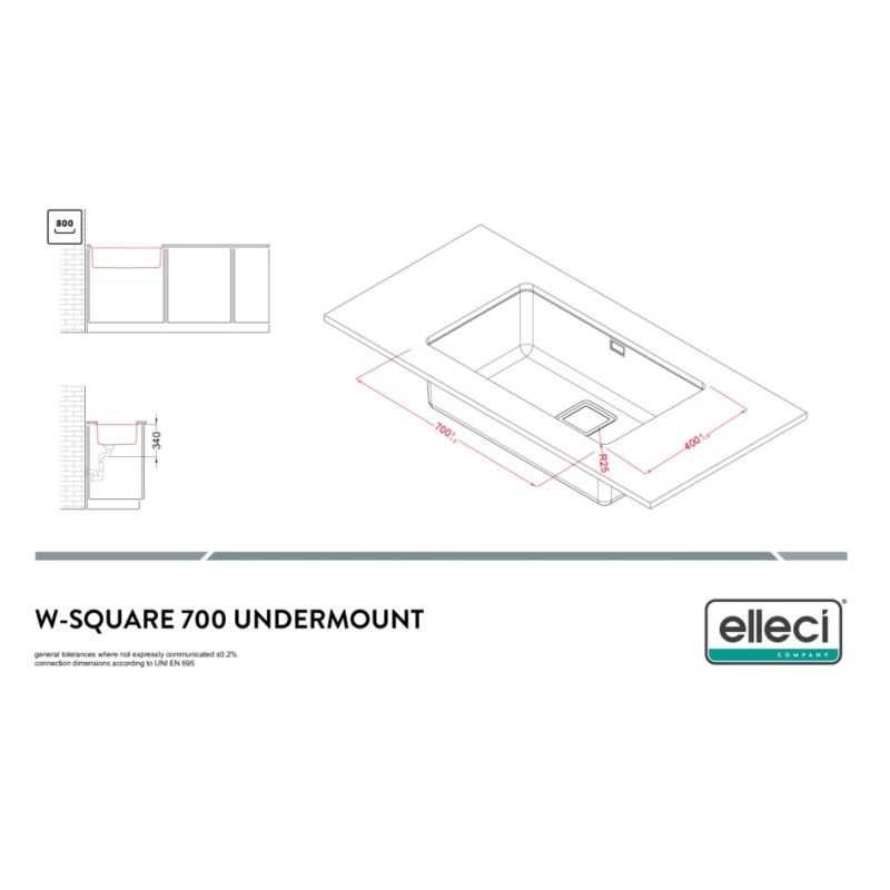ELLECI W-SQUARE 700 LIW700SACMU LAVELLO...