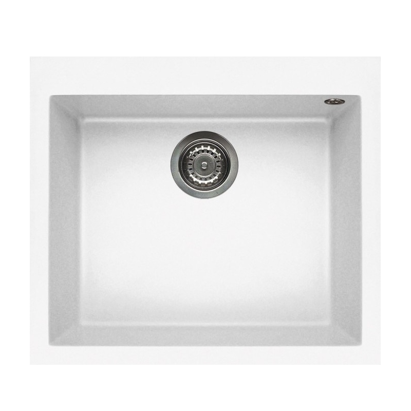 ELLECI QUADRA 105 LKQ10596 LAVELLO MONOVASCA 57x50CM IN KERATEK BIANCO
