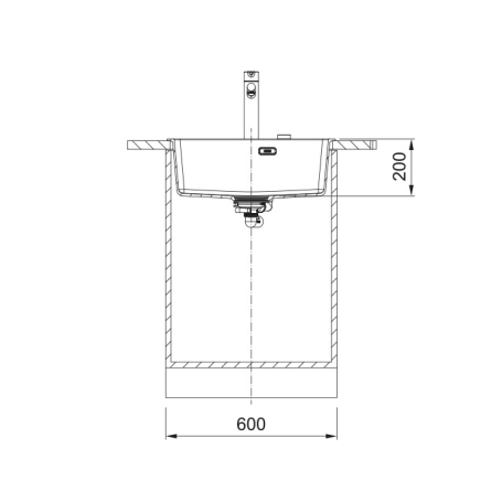 FRANKE 114.0661.701 LAVELLO MONOVASCA 59x50 IN FRAGRANITE OYSTER
