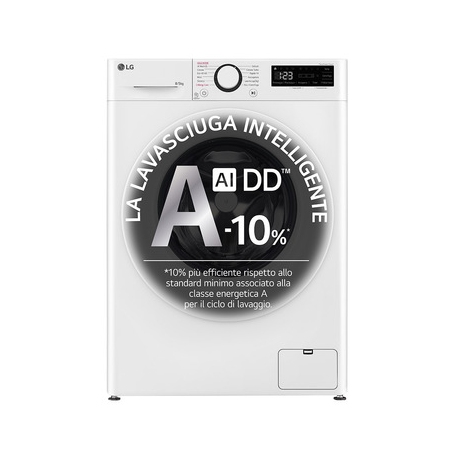 LG D2R3S08NSWW LAVASCIUGA SLIM 8/5 KG 1200 GIRI VAPORE AI WASH CLASSE A/E