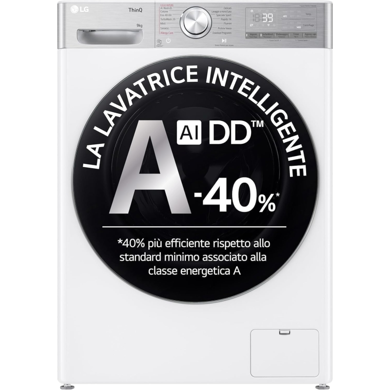 LG F4R9009TPWC LAVATRICE 9KG 1400 GIRI VAPORE AI DD WIFI MOTORE INVERTER CLASSE A