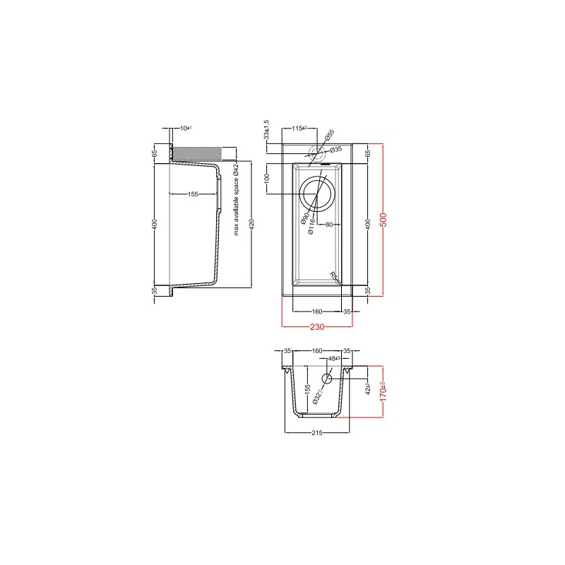 ELLECI QUADRA 50 LKQ05095 LAVELLO MONOVASCA...