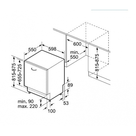 BOSCH SMV25AX06E LAVASTOVIGLIE DA INCASSO A SCOMPARSA TOTALE 12 COPERTI CLASSE E - PROMO