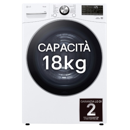 LG RH18U8AVCW ASCIUGATRICE 18KG POMPA DI CALORE DUAL INVERTER WIFI CLASSE D (EX A+++)