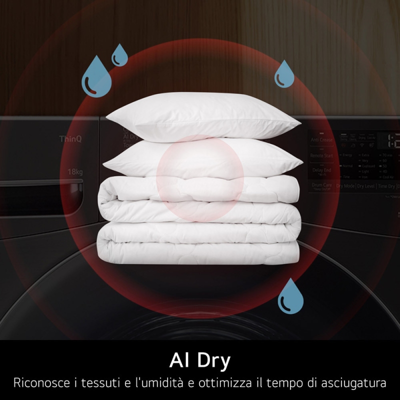 LG RH18U8AVCW ASCIUGATRICE 18KG POMPA DI CALORE...