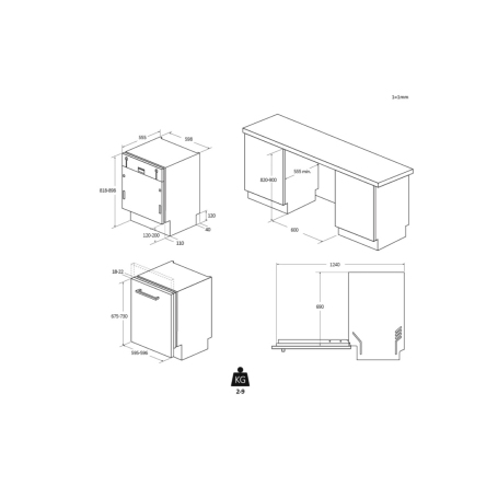 CANDY CI 6B4F1MA LAVASTOVIGLIE DA INCASSO A SCOMPARSA TOTALE 16 COPERTI WIFI CLASSE B - CI6B4F1MA