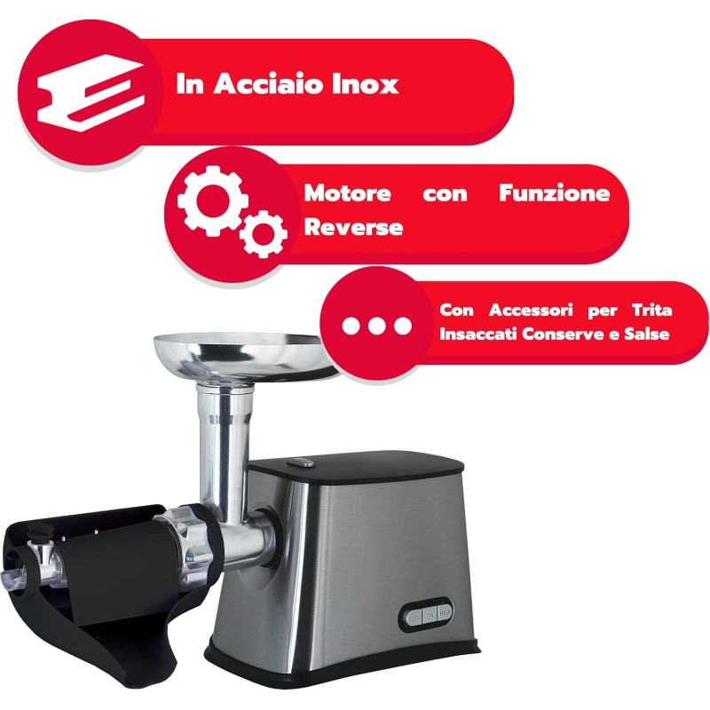 ARDES AR7460 TRITACARNE E PASSAPOMODORO ELETTRICO