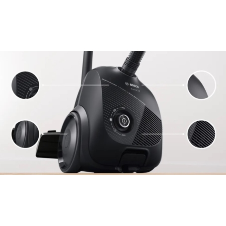 BOSCH BGLS2BA1 ASPIRAPOLVERE A TRAINO CON SACCO 600W COLORE NERO