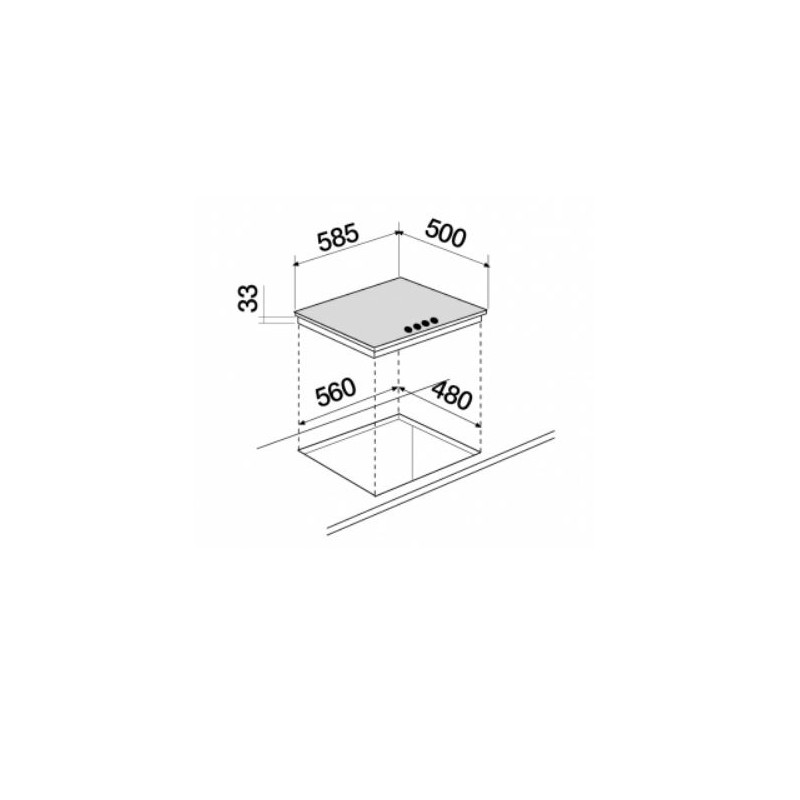 SCHOCK STR64TH58 PIANO COTTURA 60CM 4 FUOCHI A...